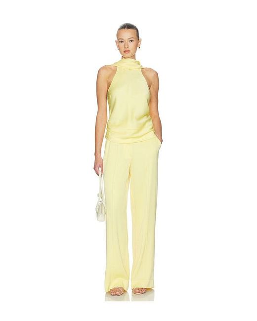 Jonathan Simkhai Yellow Kyra Wide Leg Pant