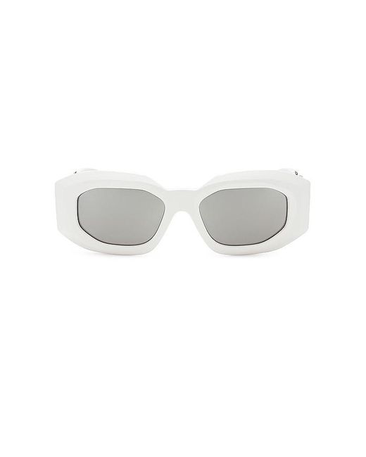Versace White Oval Sunglasses