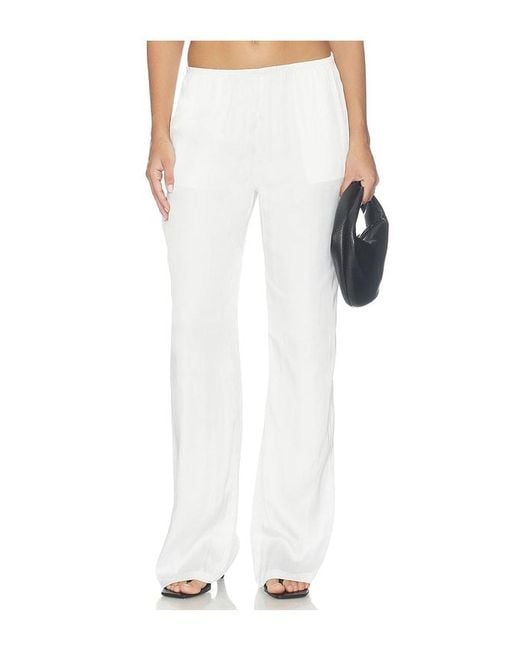 WeWoreWhat White Silky Pull On Pant