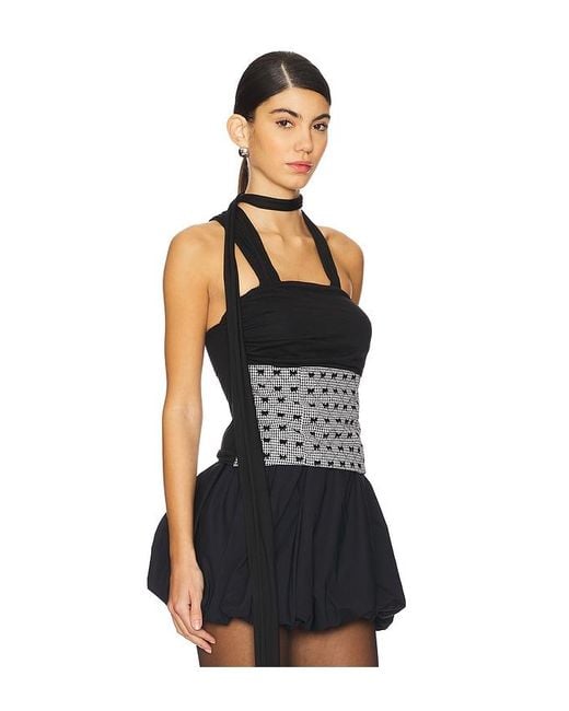 ZEMETA Black Gift Wrap Top