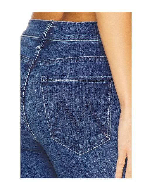 Mother Blue The Mid Rise Dazzler Ankle Fray Jeans