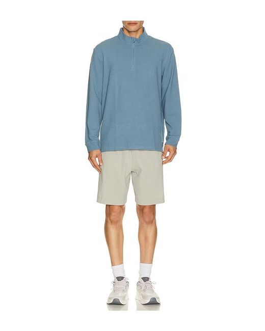 Vintage Summer Blue Performance Diamond Tech Quarter Zip for men