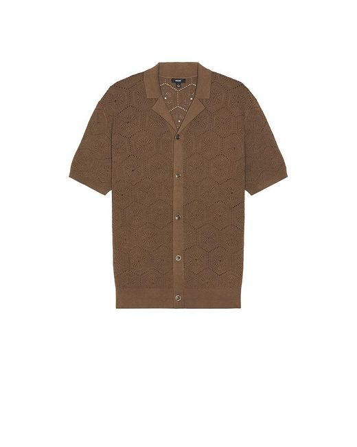 Camisa Botones Royce En Color Marrón Talla (También En S) Reiss de hombre de color Brown