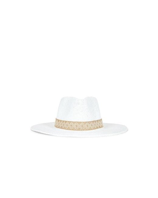 Nikki Beach White Camryn Fedora Hat