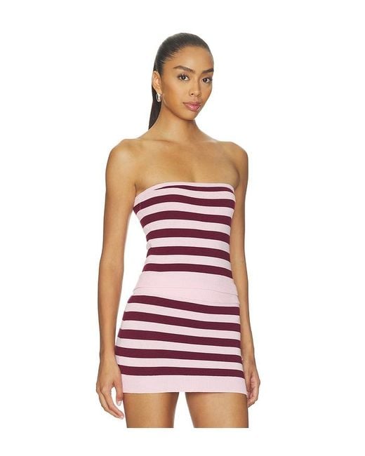 SNDY'S Red Rita Knit Bandeau Top