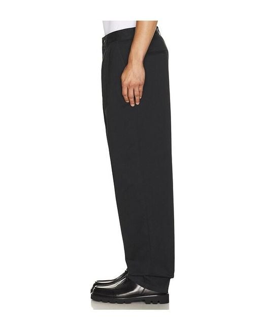 Rag & Bone Black Baggy Pleated Chino Pants for men