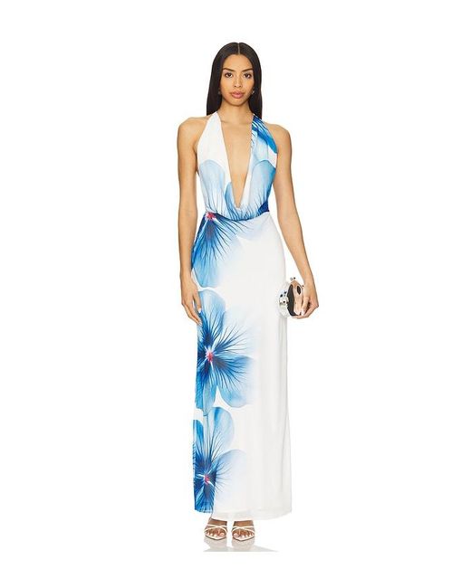 Runaway the Label Blue Jasmina Maxi Dress