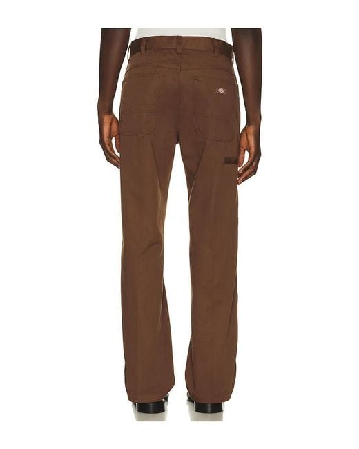 Dickies Brown Loose Straight Twill Pant for men