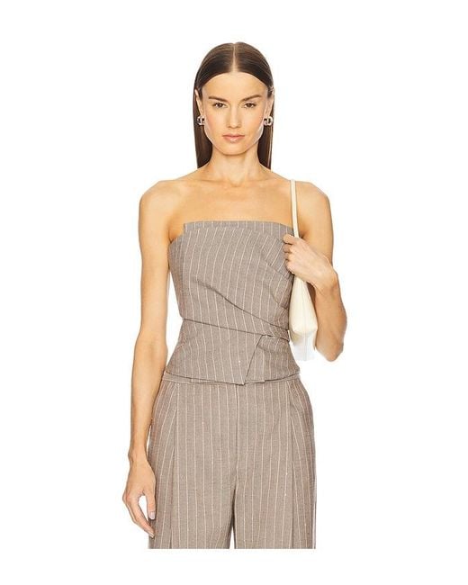 The Sei Wrap Bustier Top Natural