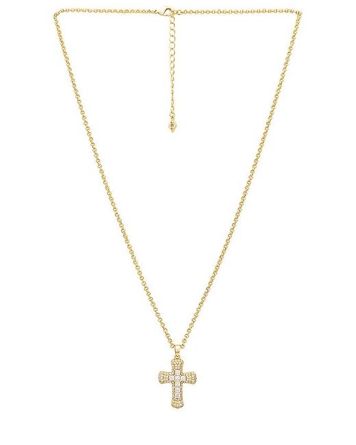 Joy Dravecky Jewelry White Donatella Cross Necklace