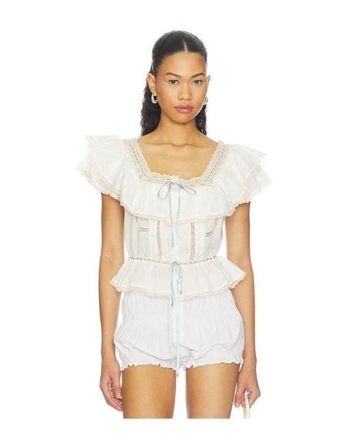 Rixo White Melisa Top