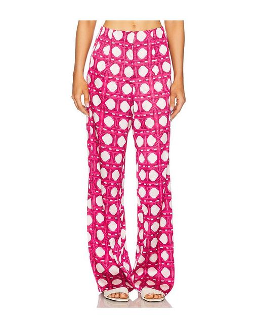 Pantalón Rita En Color Fucsia Talla (También En M, S) MISA Los Angles de color Red