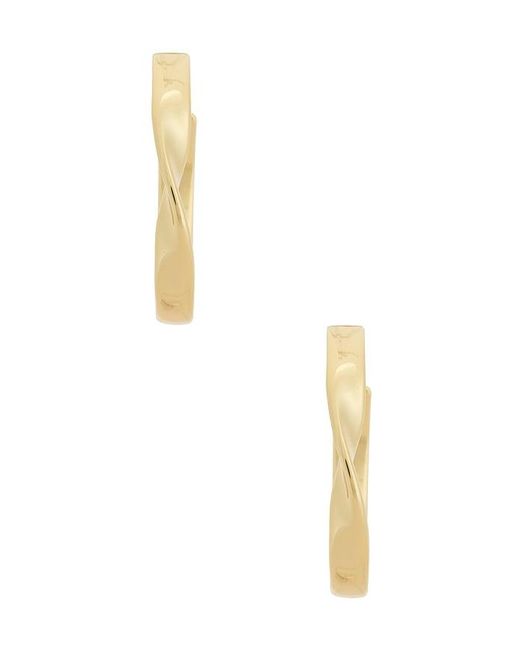 Ettika Metallic Heirloom Twist Medium Hoop Earrings