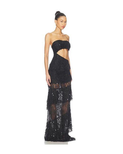 La Fuori Blue Luna Veil Tier Dress