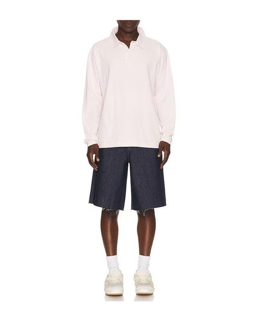 sunflower White Heavy Jersey Rugby Polo for men