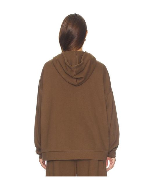 WellBeing + BeingWell Brown Murphy Oversized Full Zip Hoodie