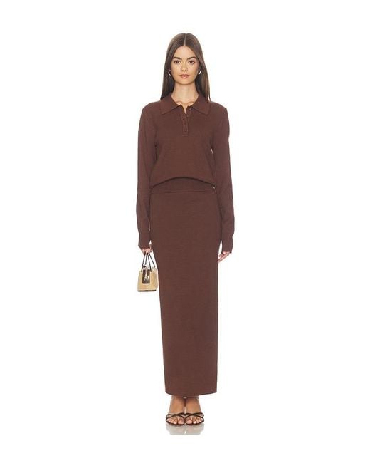 ALL THE WAYS Purple Emahlee Knit Maxi Skirt Set