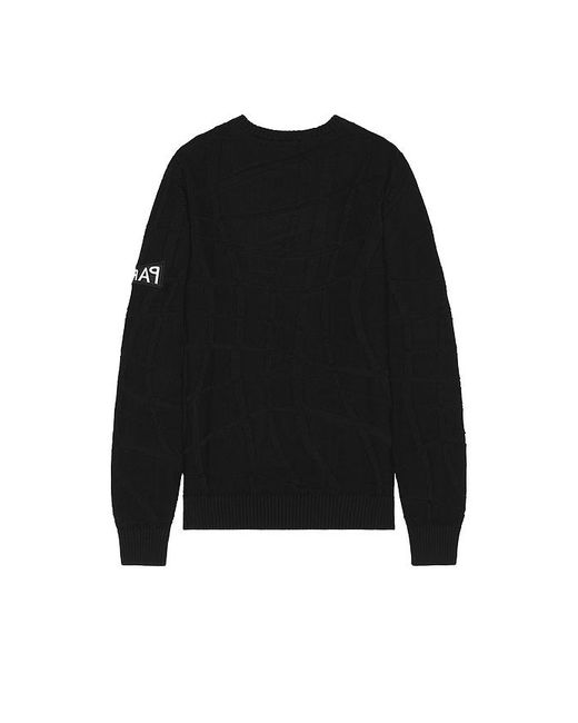 by Parra Black Your Boring Abstract Village Knitted Pullover for men