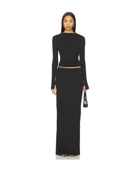 SNDY'S Black Tilde Maxi Skirt