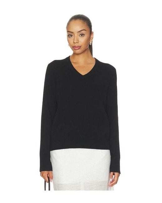 Vince Black Casual V Neck Top