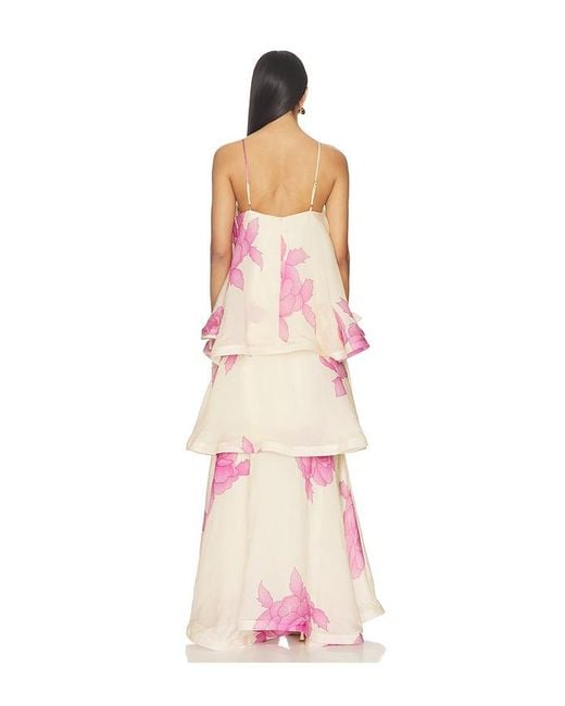 Elliatt Pink Rova Tiered Gown