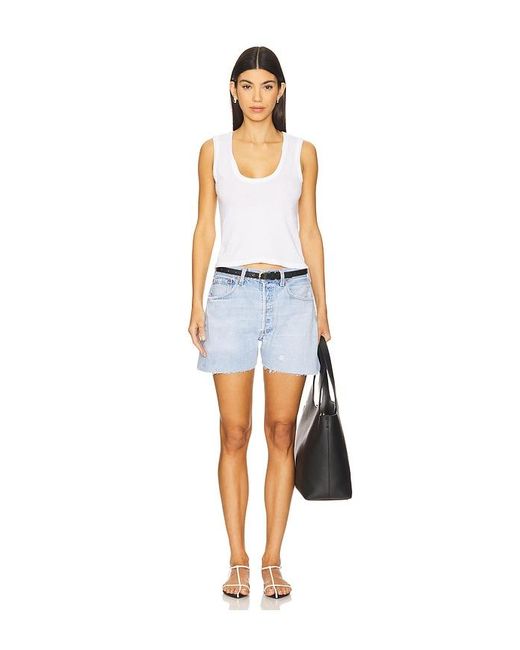 PERFECTWHITETEE White Khara Scoop Tank