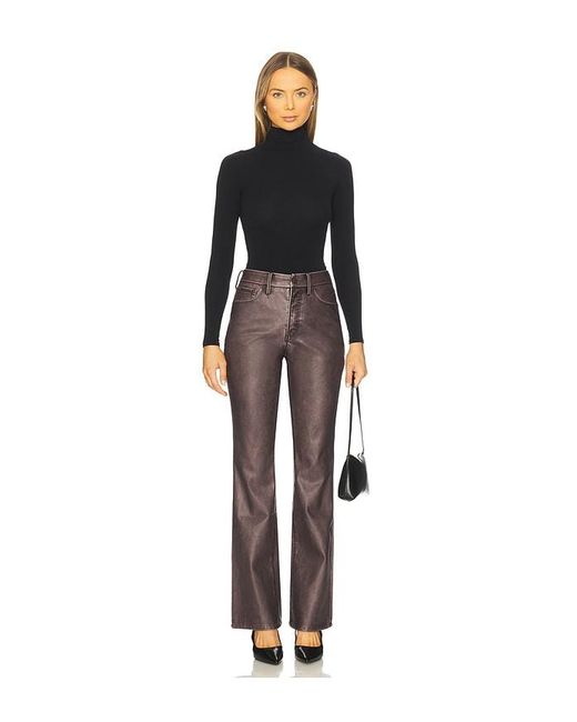 GOOD AMERICAN Gray Good Classic Bootcut Faux Leather Pants