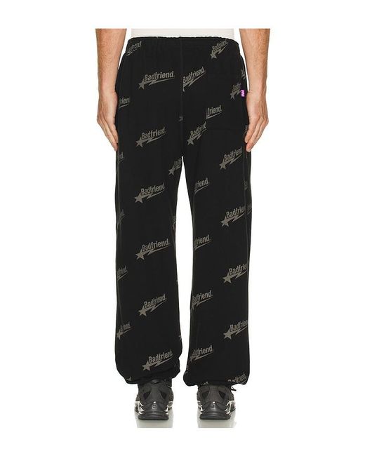 Badfriend Black Star Sweatpant for men