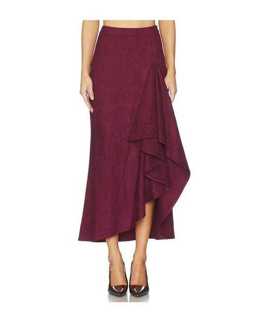 Line & Dot Red Valen Skirt
