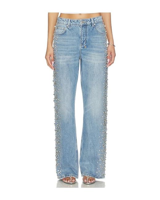 Ksubi Blue Low Rider Kulture Krystal Wide Leg