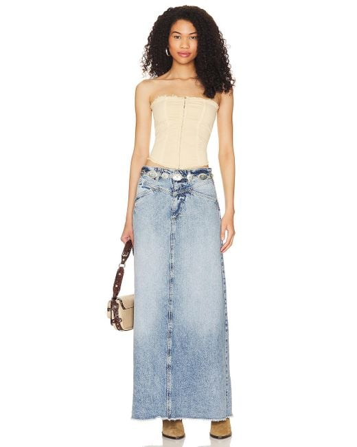 JUPE COME AS YOU ARE Free People en coloris Bleu | Lyst