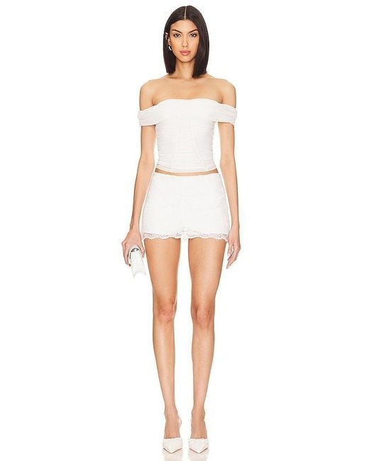 Lovers + Friends White Elliot Skort