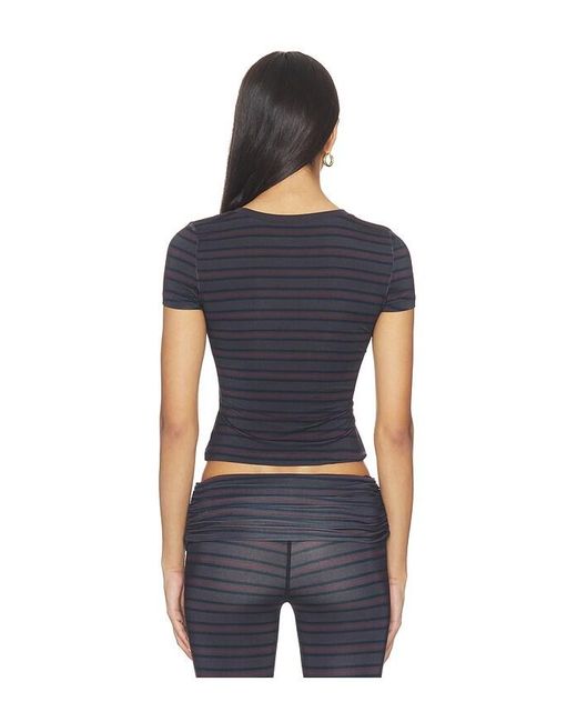 WeWoreWhat Blue Fitted Crew Neck