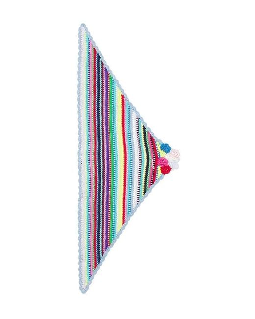 Ganni Blue Triangular Scarf