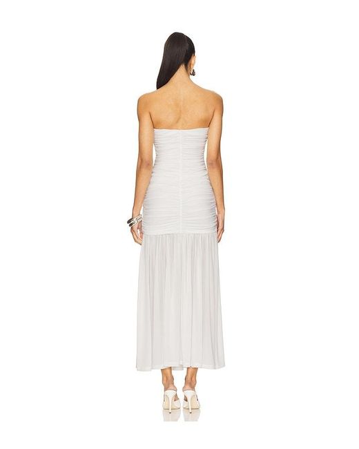 Bardot White Solana Mesh Maxi Dress