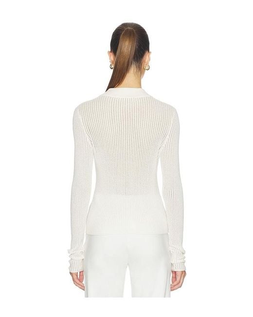 SABLYN White Pyper Slim Button Up W/ Collar