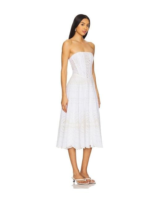 Charo Ruiz White Iris Long Dress