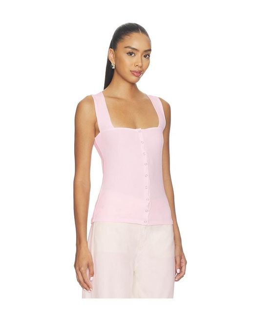 Michael Lauren Pink X Revolve Bosco Snap Front Tank