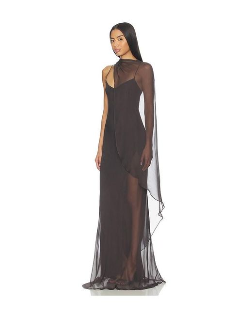 The Sei Multicolor Cami Gown With Slit And Cape