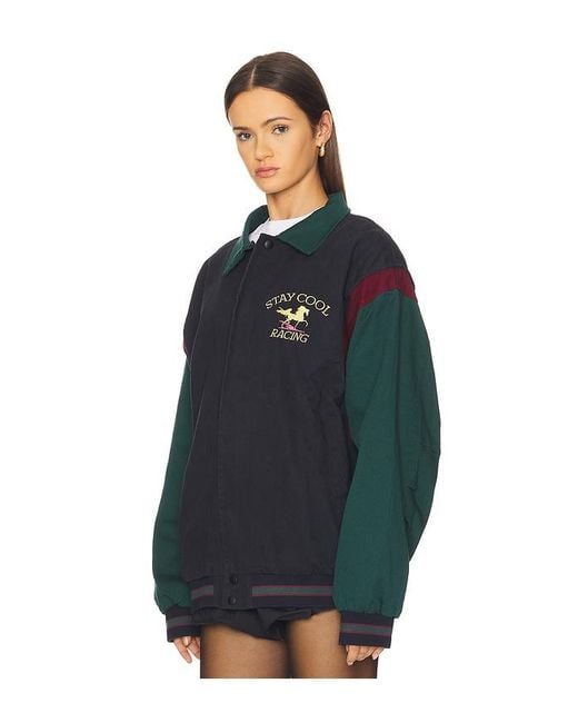 Stay Cool Blue Racing Bomber Jacket