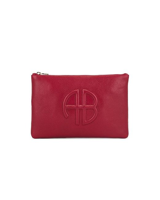 Anine Bing Lili Bag in Red Pebbled