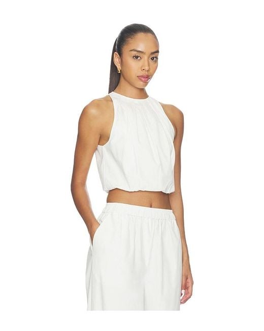 AEXAE White Cotton Halter Top