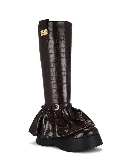 Ganni Black Kat Platform Boot