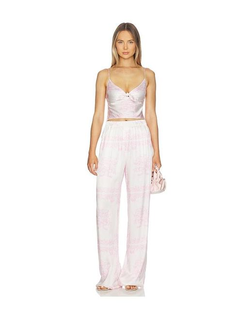 LoveShackFancy White Helia Pant