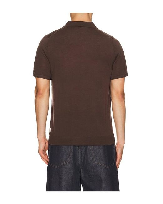 Onia Black Extra Fine Merino Wool Johnny Polo for men