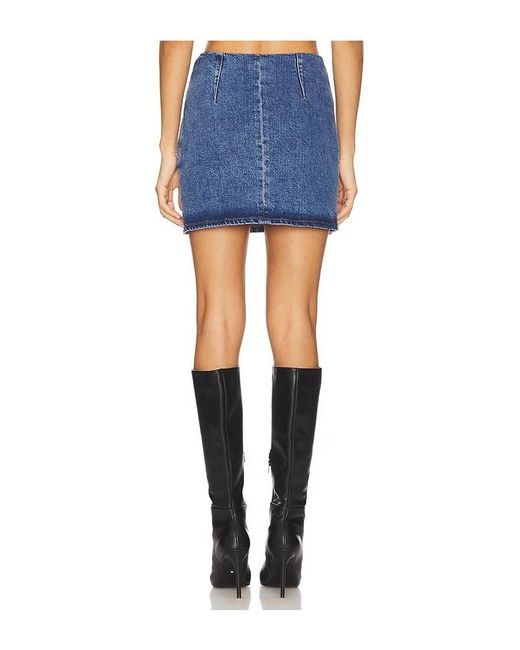 GOOD AMERICAN Blue Denim Mini Skirt