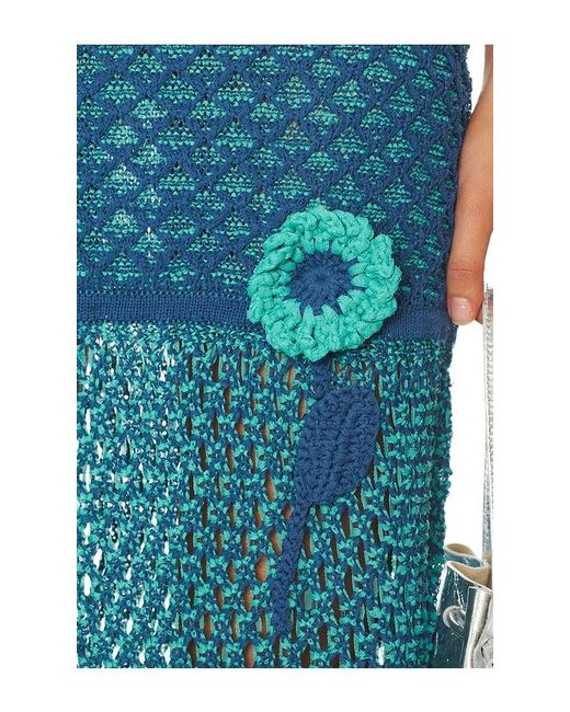 Ph5 Blue Maple Crochet Tank Dress