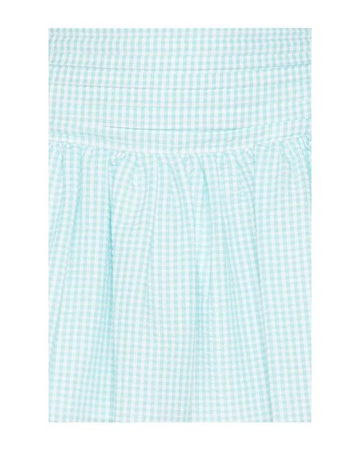 Line & Dot Blue Suree Gingham Dress