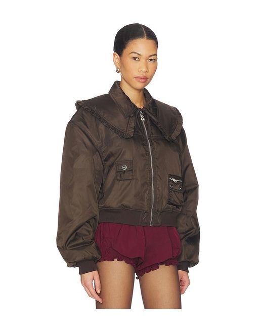 Ganni Multicolor Duchesse Nylon Bomber Jacket
