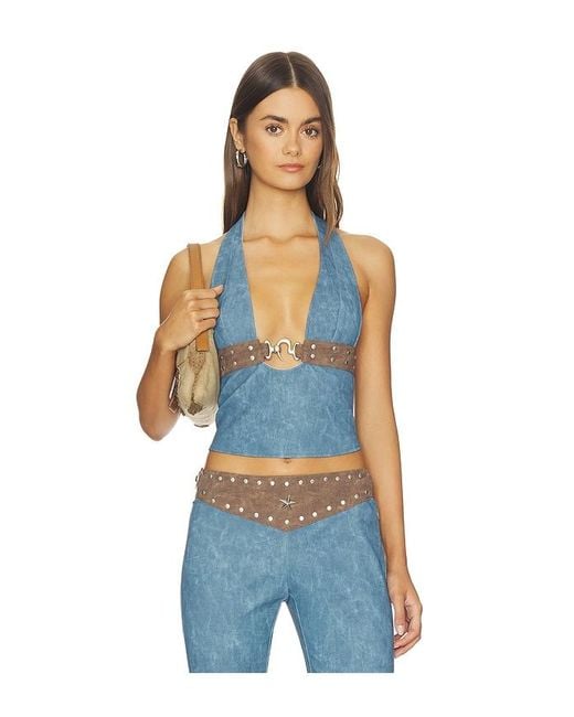 I.AM.GIA Blue Kessa Top